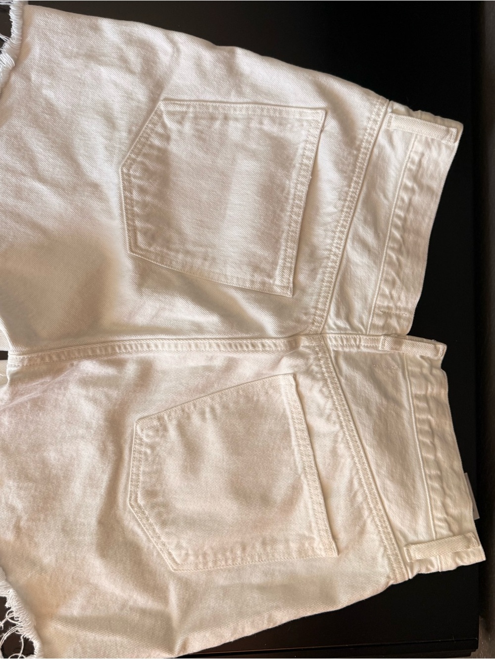 Agolde White Criss Cross High-Rise Jean Shorts - Picture 5 of 5